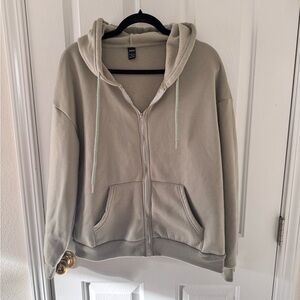 SHEIN Light Beige Sherpa-Lined Hoodie